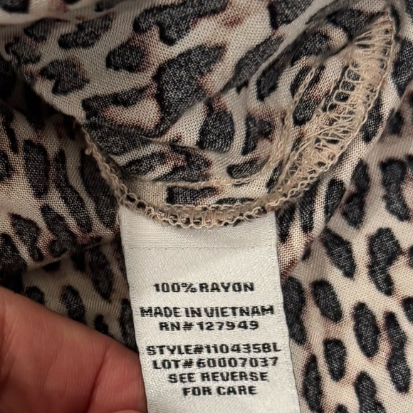 Emma & Michele Leopard Print Maxi Shirt Dress | Soft Rayon | Safari Chic Size S - Picture 9 of 10